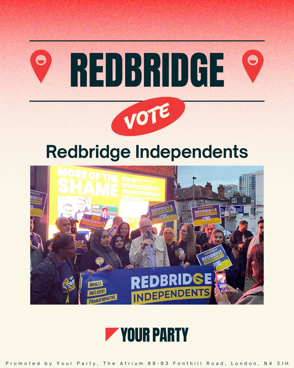 thisisyourparty's tweet photo. Across England, community independents are standing for a new kind of politics.

Here's who to vote for today 👇

In Redbridge, you can turn the page on Labour failure and wipe the smirk off @wesstreeting's face by voting @RedbridgeIndys ✊️ https://t.co/KQZqOzO3uq