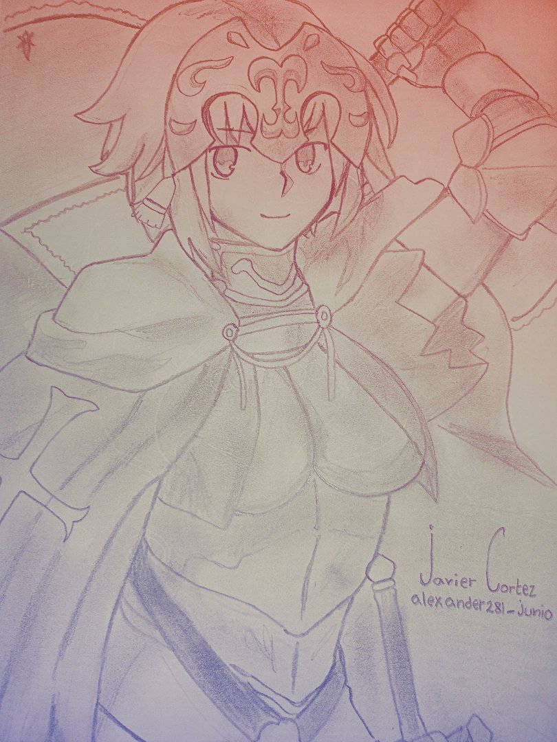 JavoRodrig30855's tweet photo. Jeanne d'Arc de Fate Apocrypha. #fateapocrypha #fate #fatestaynight #dibujoamano #dibujos #dibujoalapiz #dibujo #dibujosalápiz #dibujosamano #draw #drawings #drawing #draws https://t.co/YjRIHlMBYN
