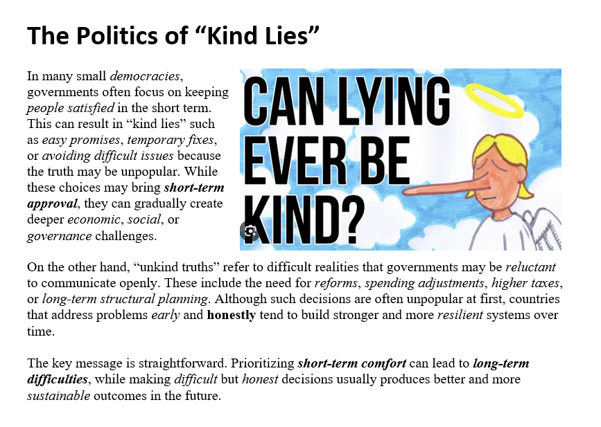 _mohamedimad's tweet photo. Short-term political comfort can create long-term national problems, while honest and difficult decisions tend to produce stronger and more sustainable outcomes. #Governance #PolicyMaking #PublicFinance #Leadership #PoliticalEconomy #Reform #DevelopmentStrategy 

#VisitMaldives https://t.co/NMnjIHEFtX