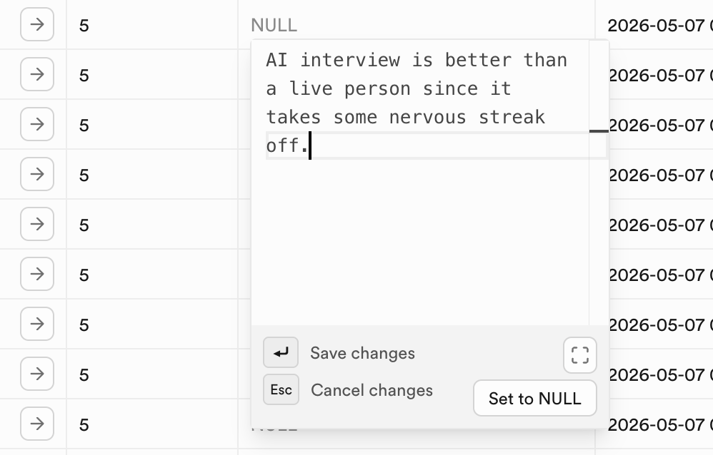 One of the biggest concerns people have about AI interviews is the candidate experience.

Turns out that removing human bias and judgment actually helps candidates relax and do their best work.