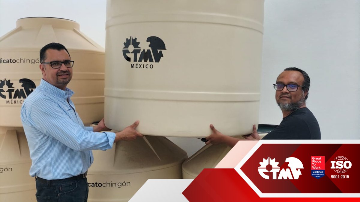 CTMQueretaro's tweet photo. Hoy continuamos con el programa “Tinacos al Mil” de CTM Querétaro, Miguel Rodríguez, reafirmando nuestro compromiso de seguir fortaleciendo y apoyando la economía de nuestros afiliados y trabajadores. https://t.co/dA23v9oB2p