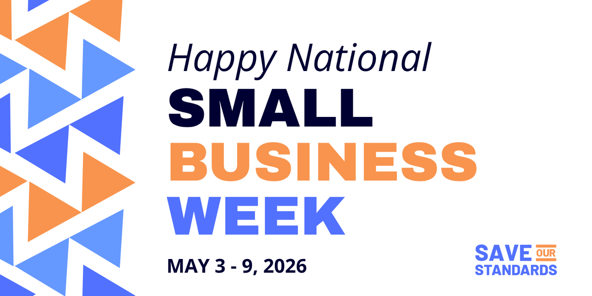 SaveStandards's tweet photo. 🎉 Happy National Small Business Week! 

As we celebrate the outstanding contributions of America’s entrepreneurs and small business owners, Save Our Standards recognizes that—from startups to growing manufacturers—small businesses depend on predictable and fair SEP licensing to invest, build, and compete.

For more on how the enforcement of FRAND obligations is affecting U.S. competitiveness and small businesses, check out our latest webinar!
🔗 https://t.co/OC65sPonhi