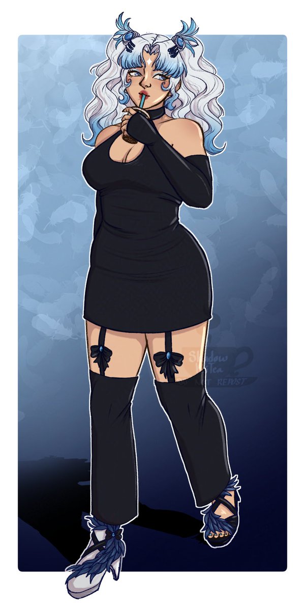 #VGencomm for <a href="/aetheRielvt/">Riél 💎⭐️🪽✦</a> 
I enjoyed sketching out the hair! (also your model's shoes are so cute 💛)
#Vgen