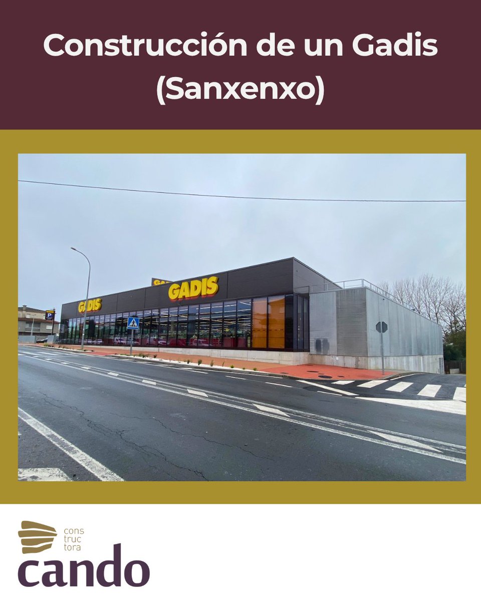 CandoConstruye's tweet photo. 🏗️ Construcción de un supermercado para Gadis en Sanxenxo.

➡ La actuación se desarrolla sobre una parcela unificada de aprox. 7.000 m², con un edificio de 2.000 m² construidos en planta semisótano y baja.

ℹ Más información en nuestra web 👉 https://t.co/ZjEIPuUfY1 https://t.co/ElQbbU9oqQ