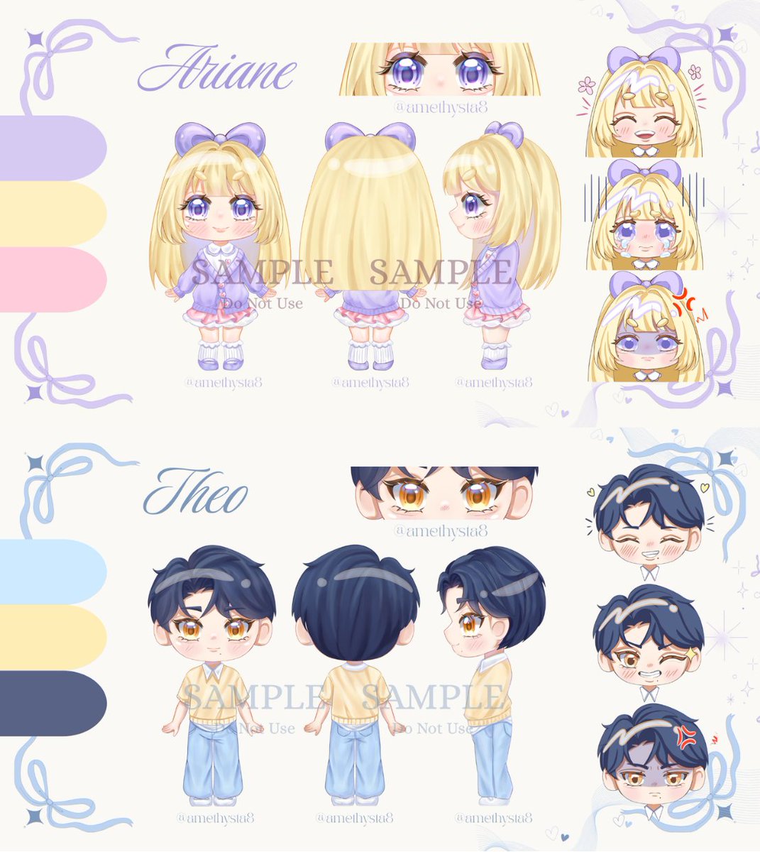 ams_arts's tweet photo. @MorganVoldemort Hii theree I can do illustrations, skebs, chibis, ref sheets, character designs >< https://t.co/qm8sjui2QW my price starts at $10 (colored sketches), with the highest at $100 (for a custom character design w ref sheet) https://t.co/2HD8TVVXQY