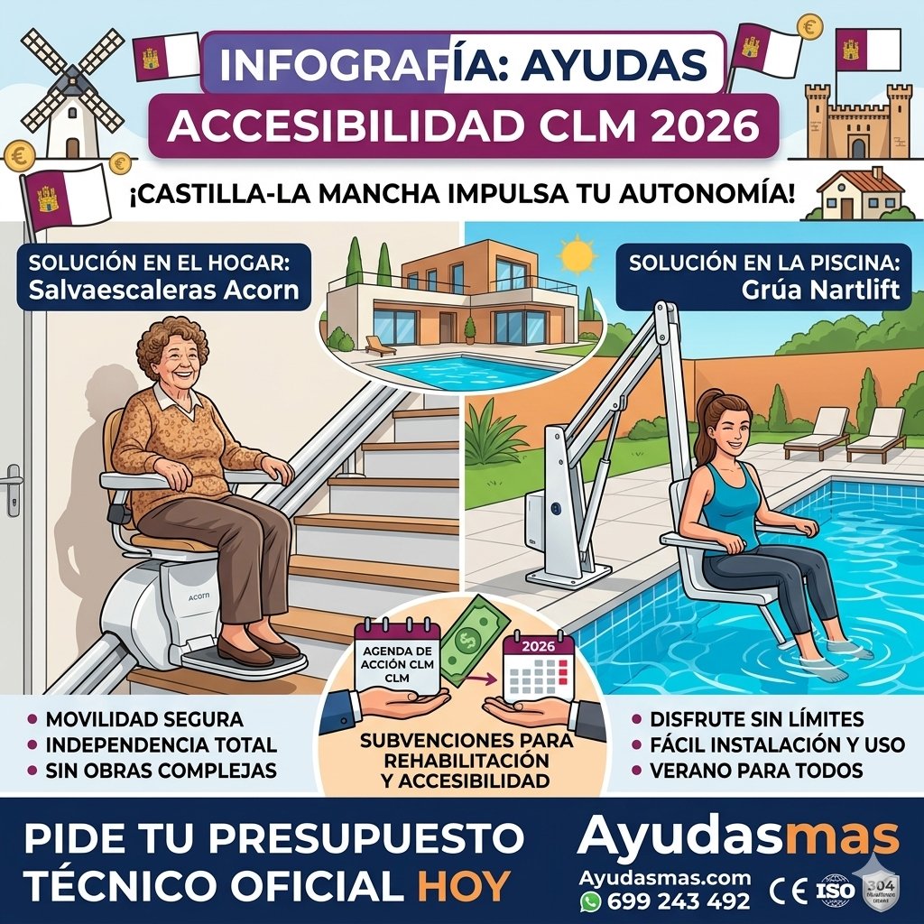 ayudasmas's tweet photo. ¡CASTILLA-LA MANCHA SE MUEVE! 🏠✨ Nuevas ayudas para accesibilidad 2026

El Gobierno de Castilla-La Mancha impulsa su "Agenda de Acción por la Vivienda" y la rehabilitación es uno de sus pilares fundamentales. 📞 Llámanos: 699 243 492

#CastillaLaMancha #Accesibilidad #Vivienda https://t.co/niLLtXAsGz