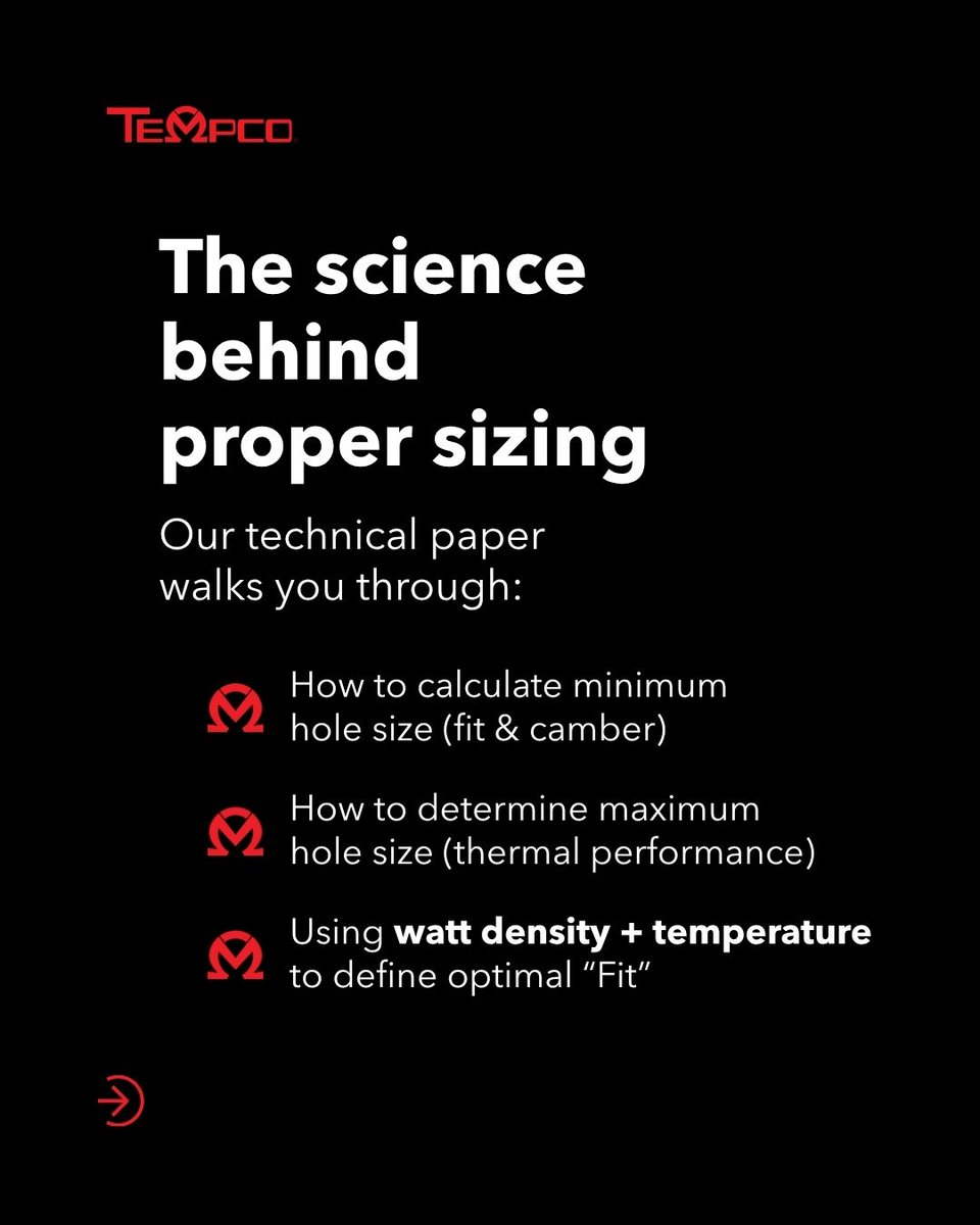 TempcoEHC's tweet photo. Hole size might seem like a small detail but it has a major impact on:

👉 Heat transfer efficiency
👉 Heater lifespan
👉 Overall system performance

Read more: https://t.co/PgA0HiqXxf 

#Engineering #DesignEngineering #EngineeringTips #Tempco https://t.co/wXRt3sPUSU