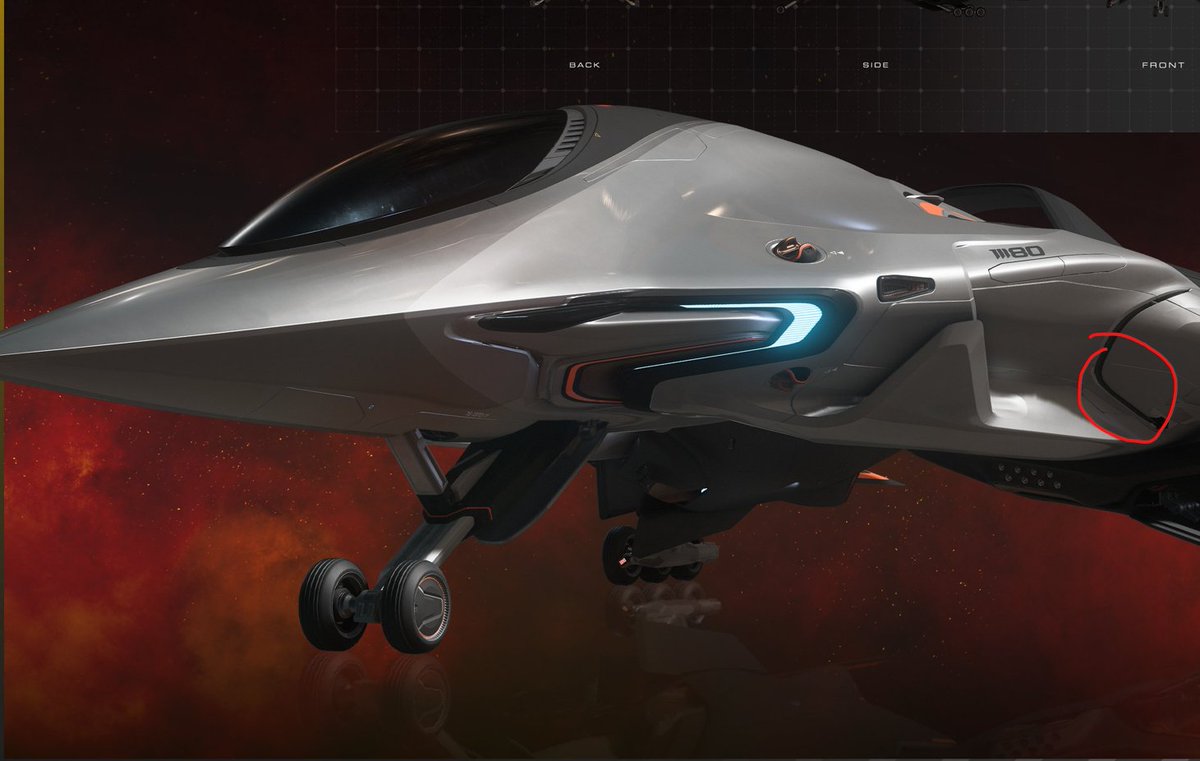 SoRecGaming's tweet photo. Seems like the Origin m80 may come in different variants or CIG hid the fact it carries 4x size (possibly) 4 weapons. #StarCitizen #OriginM80 #DefenseCon https://t.co/MU4ex9olwO