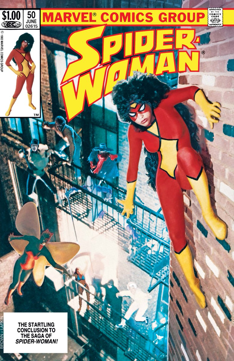 Marvel Secretary 1983's Spider-Woman #50 featured a live person cosplaying as Spider ...