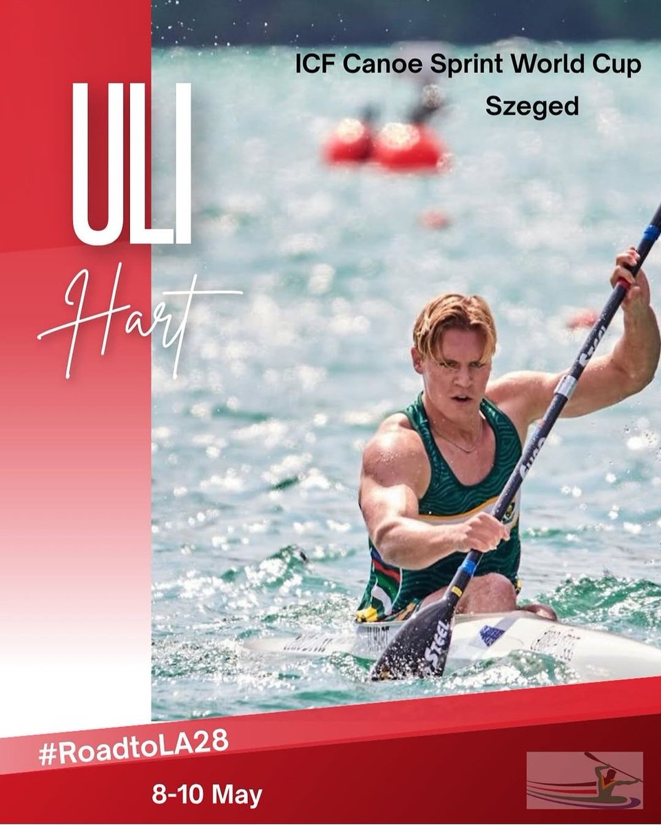 PaddleSport_SA's tweet photo. Rounding out the team at the ICF Canoe Sprints World Cup in Szeged #Szeged #ForMyCountry #RoadtoLA2028 @OfficialTeamRSA @PlanetCanoe @CityofCT @GautengProvince @WesternCapeGov https://t.co/chvxVlMuoE