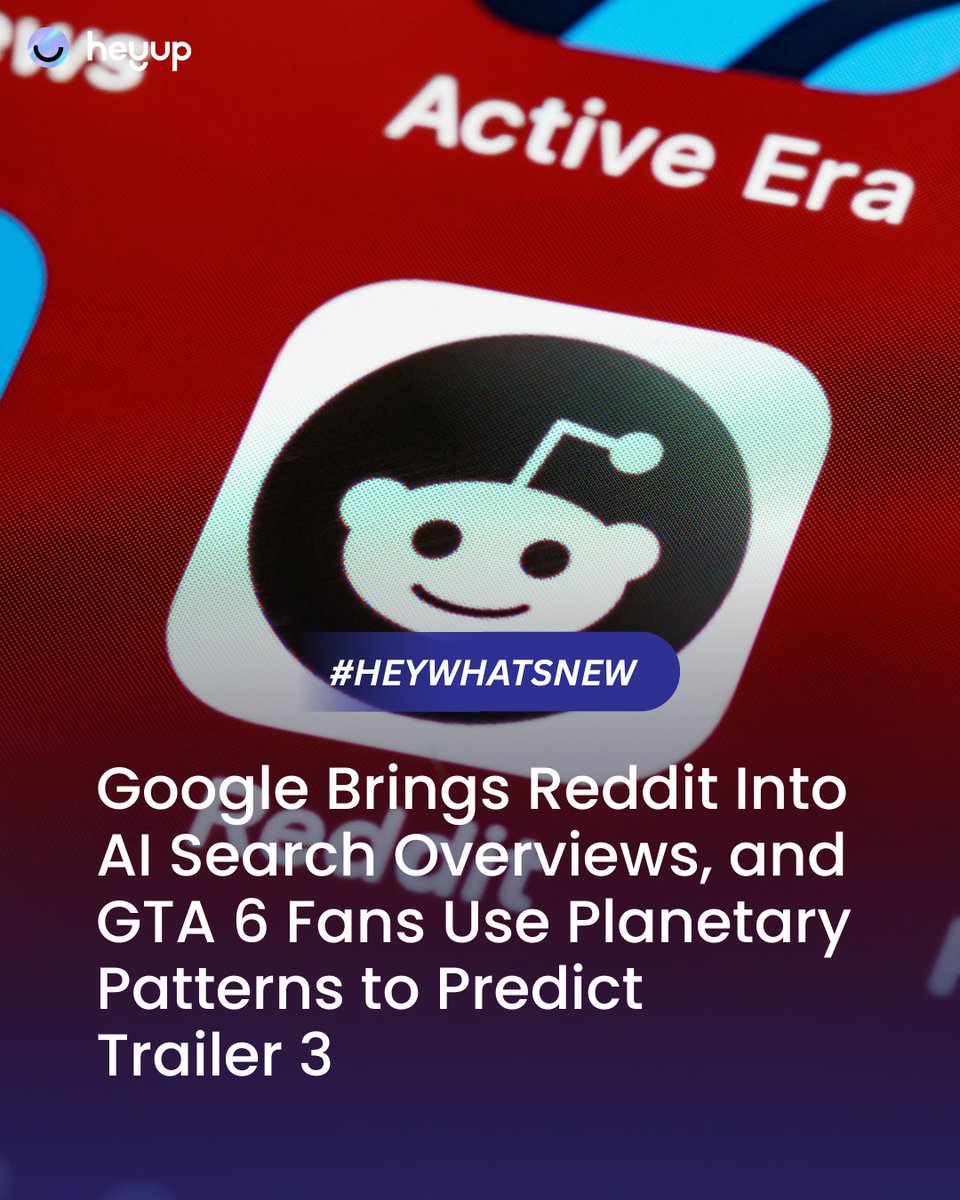 heyup_now's tweet photo. This week in tech 🚀

Apple paying $25-$95 to iPhone users 
Google's AI Search now pulls from Reddit &amp; forums
Anthropic teams up with SpaceX 
GTA 6 fan uses planetary alignment to predict Trailer 3
Nintendo may hike Switch 2 prices

Subscribe: https://t.co/n4HgeLhsvV https://t.co/GnbWonGJI2