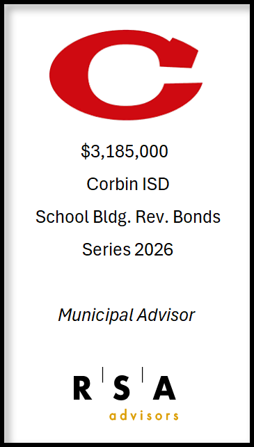 RSA_Advisors's tweet photo. RSA completed a successful bond sale today for Corbin Independent Schools. It was a pleasure working with the district and we look forward to future projects! https://t.co/VuPADVQ7KE