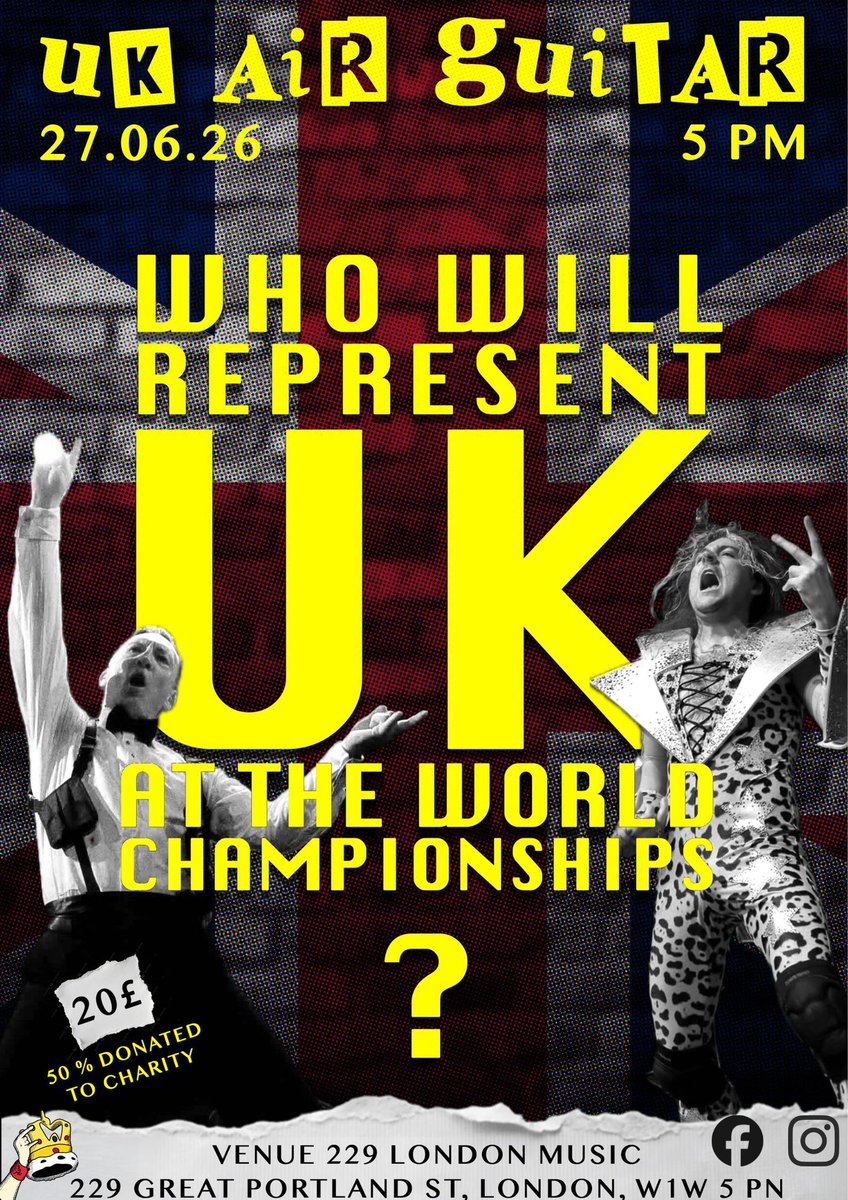 PiersBurnell's tweet photo. Seriously - enter the UK Air Guitar Final @ukairguitar (instagram) and if you win you get a paid trip to Finland to represent the UK at the @AGWC Also included for you is the legendary 'Airoff' on the island of Hailuoto 🇫🇮 https://t.co/SbeFjlst2y