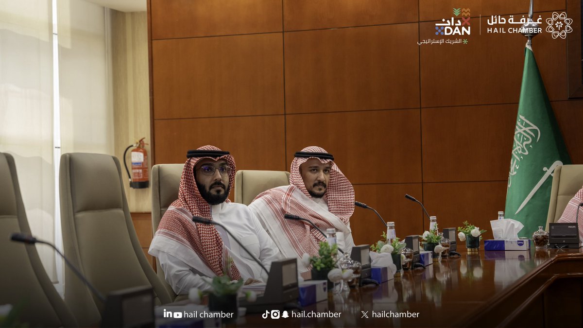 hailchamber's tweet photo. #اجتماع |

عقد النائب الأول لرئيس #غرفة_حائل أ.سعود الموكاء اجتماعًا مع رئيس الشؤون الاقتصادية الدبلوماسية بسفارة جمهورية #إثيوبيا لدى المملكة السيد عبدالله جولتامو نوري، بحضور النائب الثاني لرئيس الغرفة أ.علي السديري، وجرى خلال الاجتماع بحث سبل تعزيز التعاون الاقتصادي والاستثماري، ومناقشة الفرص المشتركة التي تسهم في دعم العلاقات الاقتصادية وتوسيع مجالات التعاون بين الجانبين.