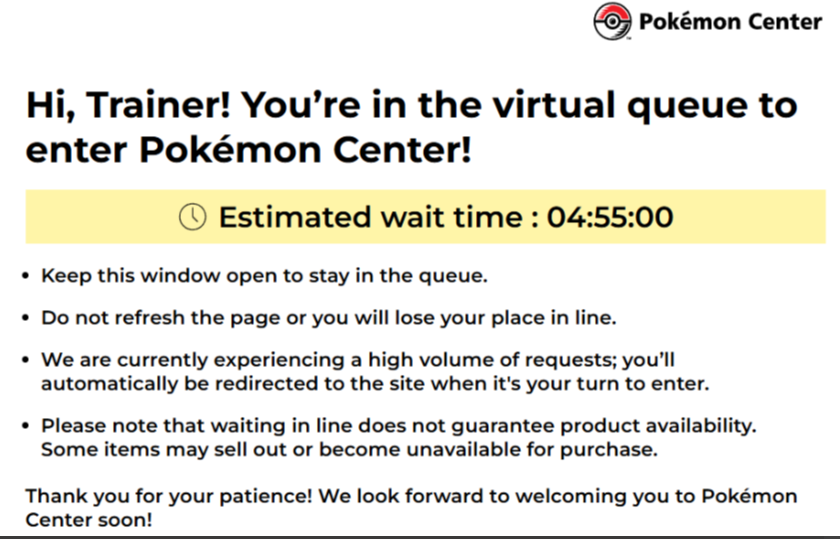 BGW_Crypto's tweet photo. @PokeTCGAlerts Can someone please explain how I have 13 minutes on que, do a captcha a captcha, and it change to 5 hours? If you do captcha too fast it errors out but if you do it too slow you loose 5 hours in que. https://t.co/mdihuZg6uC