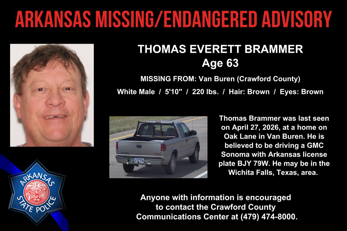 Arkansas State Police tweet media