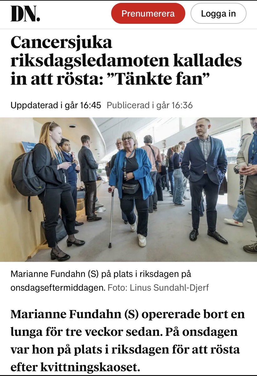 Opererar sig och sjukskriver sig inte, utan går på full lön? Var det inte nyss Sossar skyllde SD för fusk!? 😳

#svpol