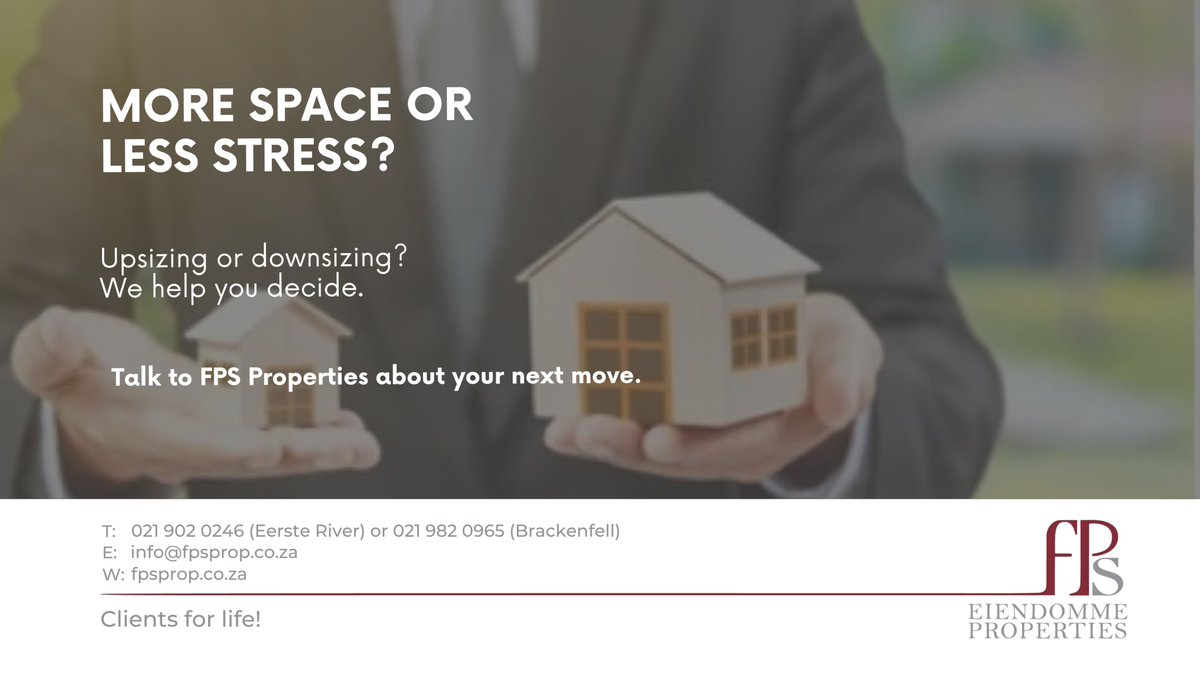 FPSproperties's tweet photo. More space or less stress? 🤔 Whether you are upsizing or downsizing, there is only one right answer — the one that suits your life right now. 

FPS Properties can help. 

🌐 https://t.co/7X2c4sxQwu 

#FPSProperties #UpsizingDownsizing #NorthernSuburbs https://t.co/Nb8KSVTIvS