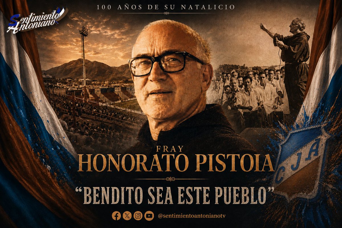SentimientoCJA's tweet photo. FRAY HONORATO PISTOIA - 100 AÑOS 🙏🏻📿

Hoy el pueblo Antoniano conmemora los 100 años del natalicio de Fray Honorato Pistoia.

Su legado de fé, servicio y humildad sigue vivo en nuestra comunidad. Una huella que no se apaga con el tiempo. https://t.co/jCjkNbha5A