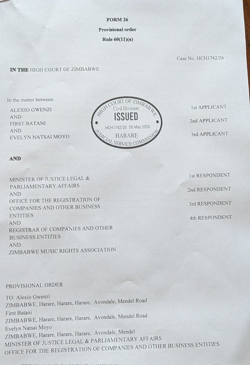 Zimbabwe Music Rights Association (ZIMURA) tweet media