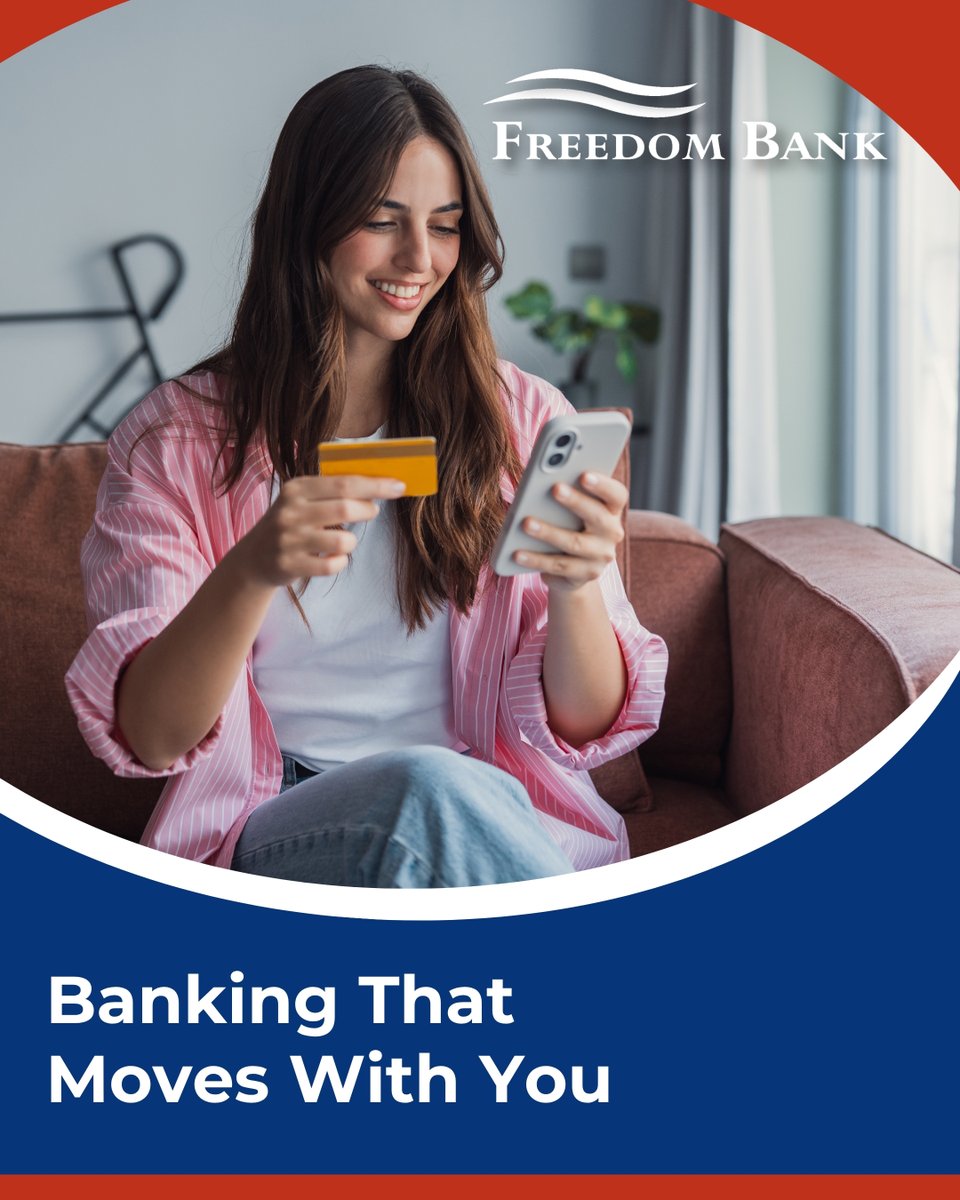FreedomBankNJ's tweet photo. Small improvements make a big difference in how you bank every day.

With a Freedom Bank checking account, you get simple tools, clear balances, and quicker access when you need it most. Banking designed to keep up with you.

#forwardwithfreedom #everythingstartswithfreedom https://t.co/vYBUJumGxb