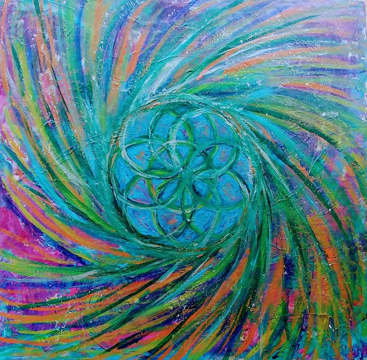 Art of the Day! "Sacred Flower". Buy at: ArtPal.com/spiritsong?i=1…