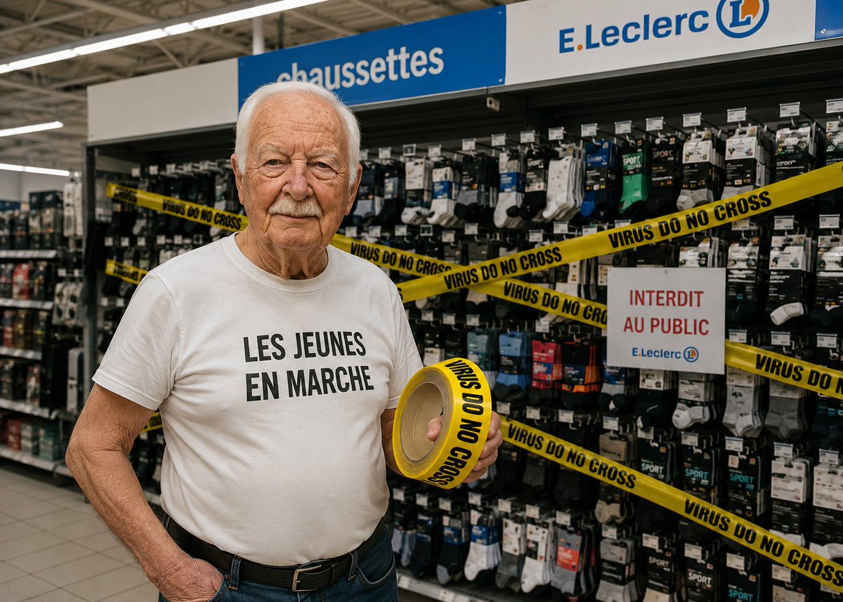 Appel à l'acte citoyen ! ✊

J'ai personnellement fermé le rayon chaussettes de mon supermarché pour empêcher le virus #hantavirus de se propager et ainsi aplatir la courbe des contamination.

Faites pareil chez vous, en responsabilité.

🇪🇺