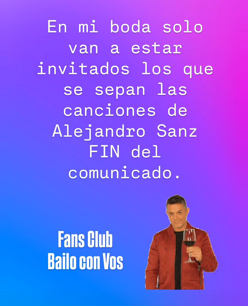 En nuestra boda solo queremos este tipo de gente!!! 😃😃❤️❤️ Que tengan un hermoso día! @alejandrosanz 
#Jueves #BuenJueves #BailoConVos #MemeSanzero #Fams