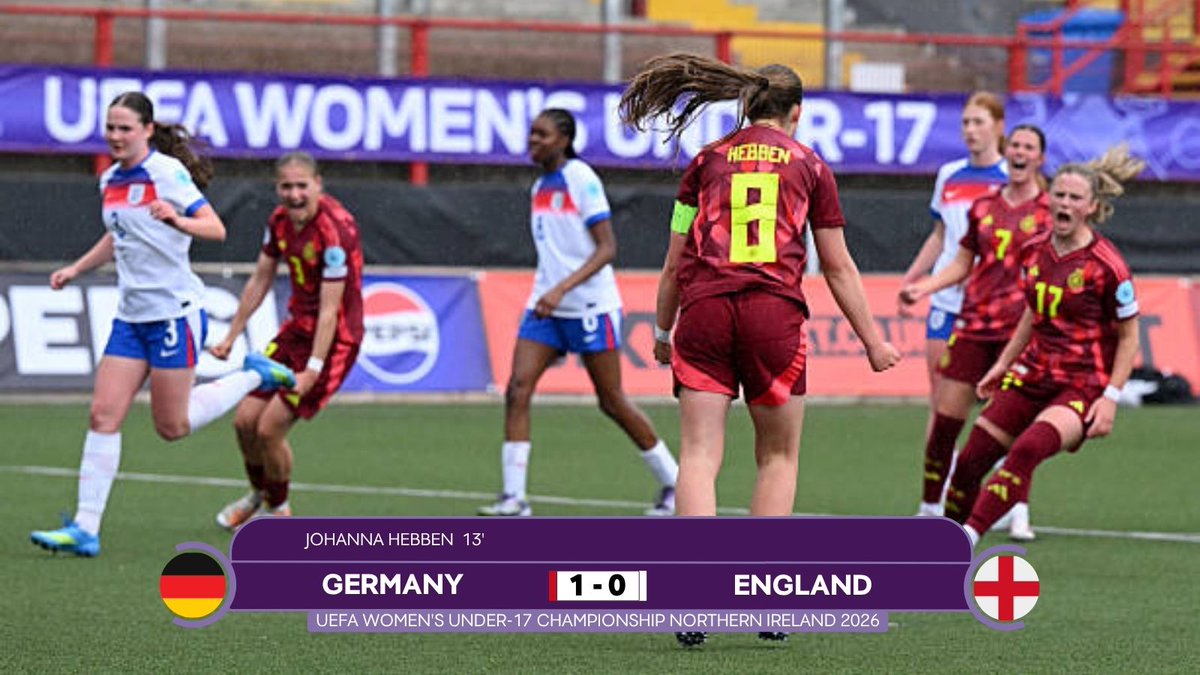 FFB_Ergebnisse's tweet photo. #WU17EURO | 2.Spieltag | #GERENG
Zweites Spiel, zweiter Sieg: Die deutschen U17-Juniorinnen feiern dank eines Elfmetertores von Kapitänin Johanna Hebben einen 1:0-Erfolg über England https://t.co/ieL84kp6gF