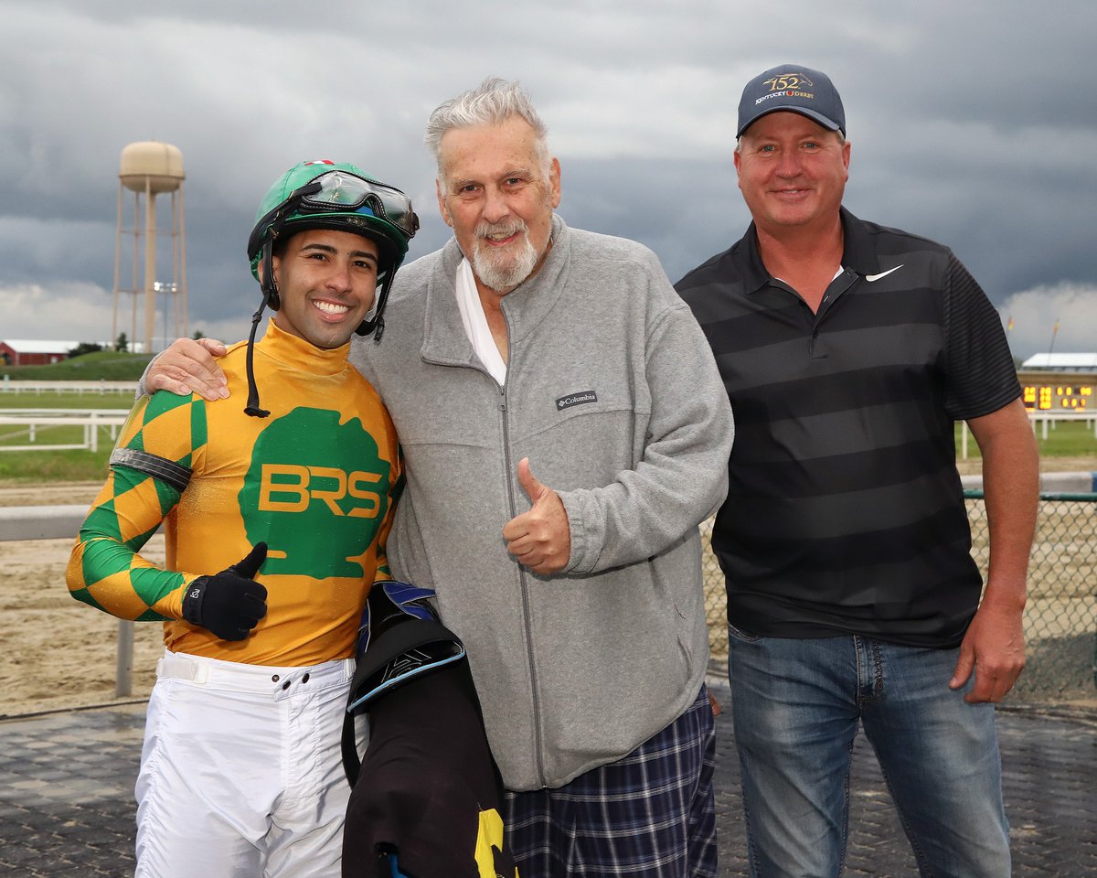 PA_HBPA's tweet photo. All smiles in the @HollywoodPenn winners' circle after Wednesday's 3rd race, won gate to wire by Hope's Alive for owner @BushRacing, trainer Tim Kreiser, & jockey Angel Cruz.

Hope's Alive is a Gift Box colt who certainly enjoys @HollywoodPenn - he's now run 5 times locally, with 4 wins and a 2nd-place finish!

5:45 pm is today's 1st post.
📸: Equi-Photo