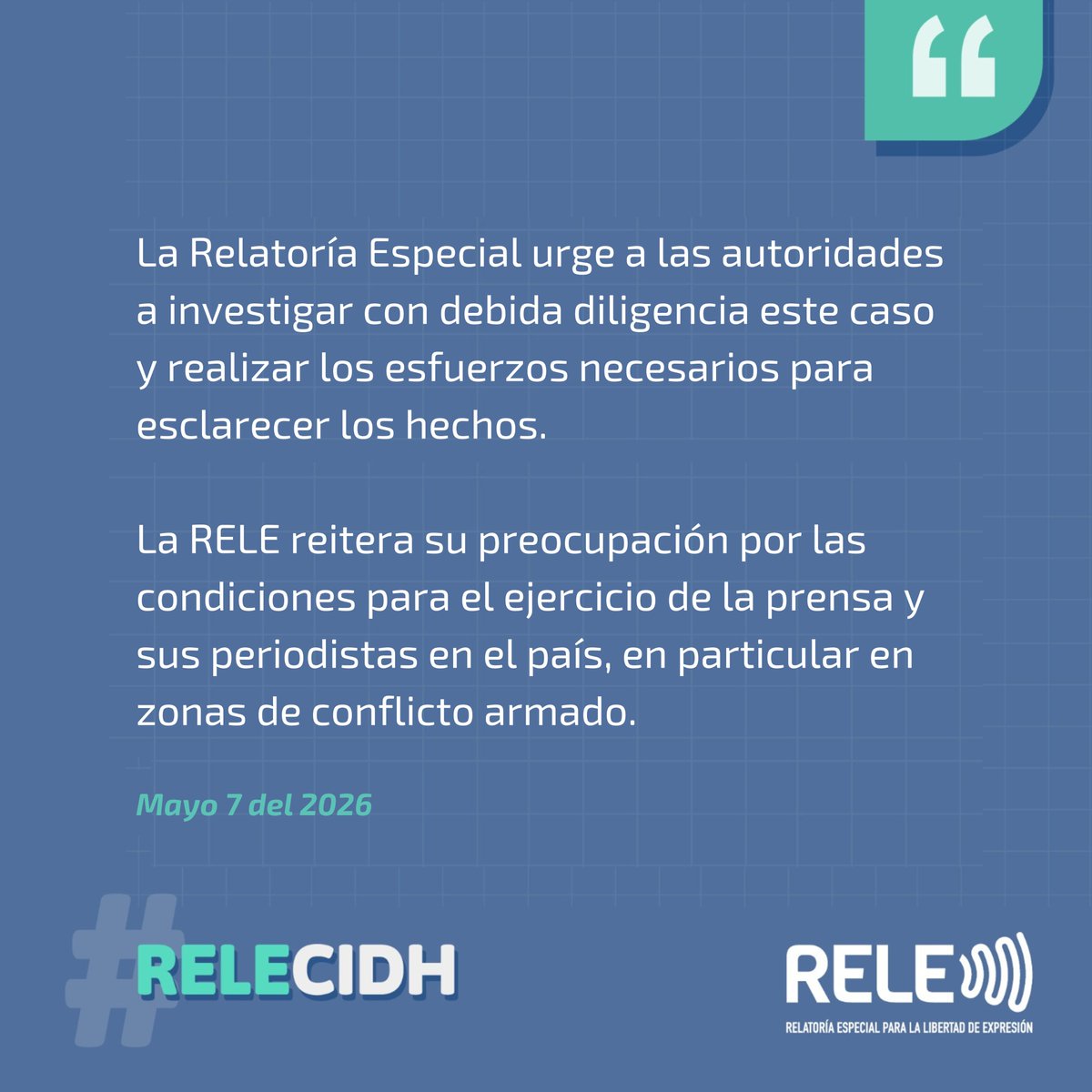 Relatoría Especial p/la Libertad Expresión (CIDH) tweet media