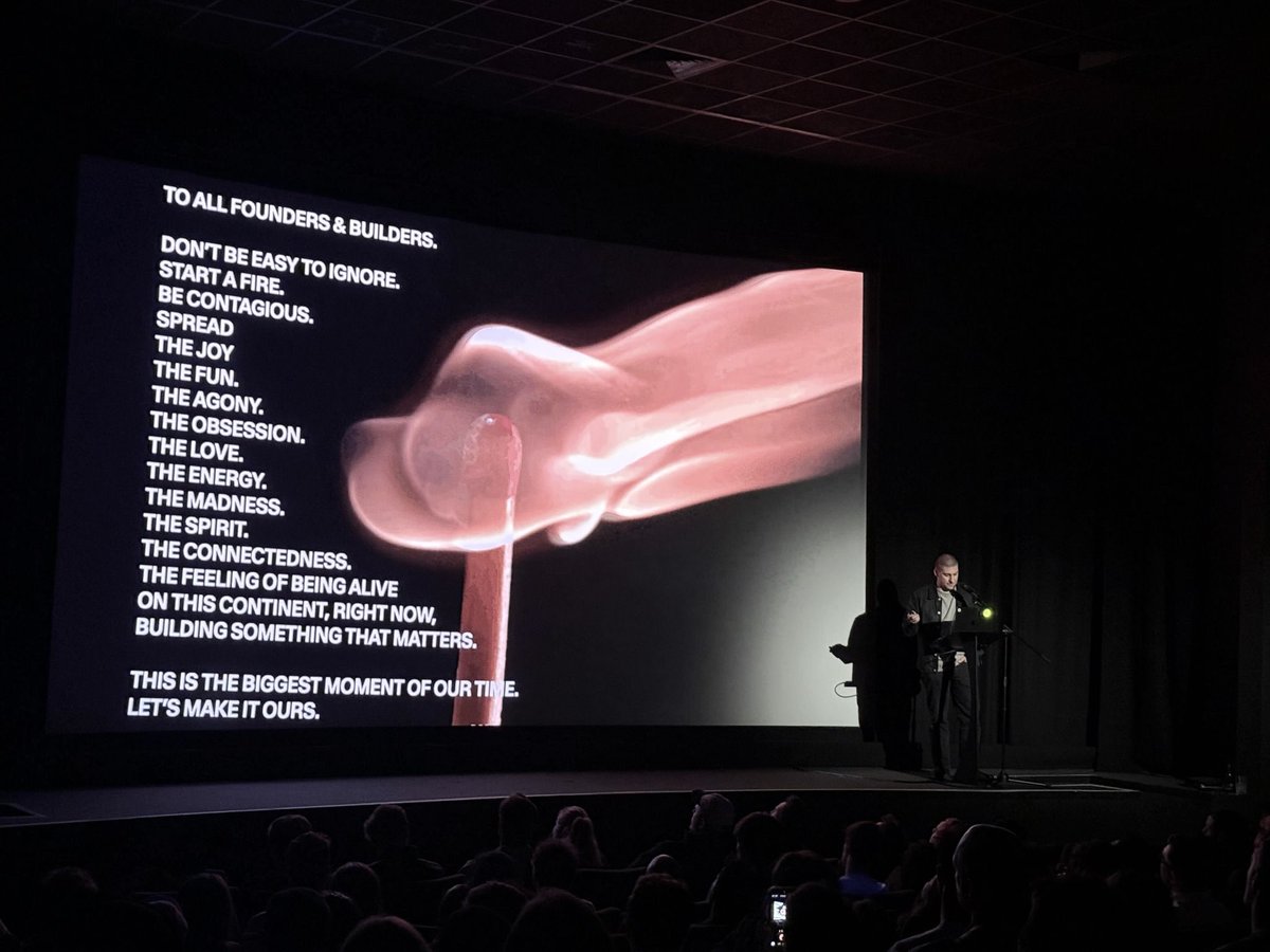 NicolasBlaettry's tweet photo. Had a blast speaking about the state of storytelling in Europe at last night’s @ProjectEurope_ screening.

I believe founders can change the story of this continent by telling their own with conviction. Because if you don’t tell your story, someone else will do it for you. This is why Kyra and I built Partners Creative Consultancy.

Thank you for having me, @Kitty_Mayo_ and @jade_yarrow. Congratulations on year one.