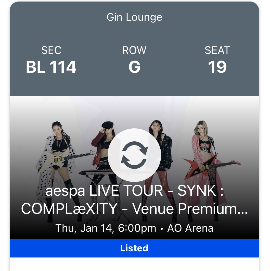 TIFFGFS's tweet photo. oh alsooo wts 2x aespa in manchester vip arena tickets (3rd pic is a rough idea of view) already listed on ticket master for 40 less than the og price! i can put it a little lower if anyone’s interested but i do just want most of my money back :) 200 per ticket! https://t.co/OmQ7BmnH34