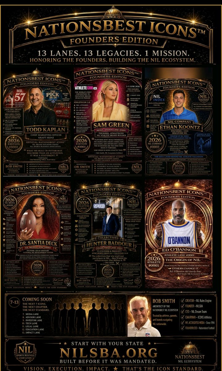 NRMedia50's tweet photo. What A Great List We Have So Far With Our NIL Icons Recognition, They Deserve It For All The Hard Work Each Person Does In NIL, This Is Something Unique That We Are Doing Right Now @AmyTrask @T_Kap @SnoopDogg @tybuttrey_🔥🚀 #NRMedia #NationsBest #NILDreamTeam #NILIcons  #PR https://t.co/kO1tlkMmCZ