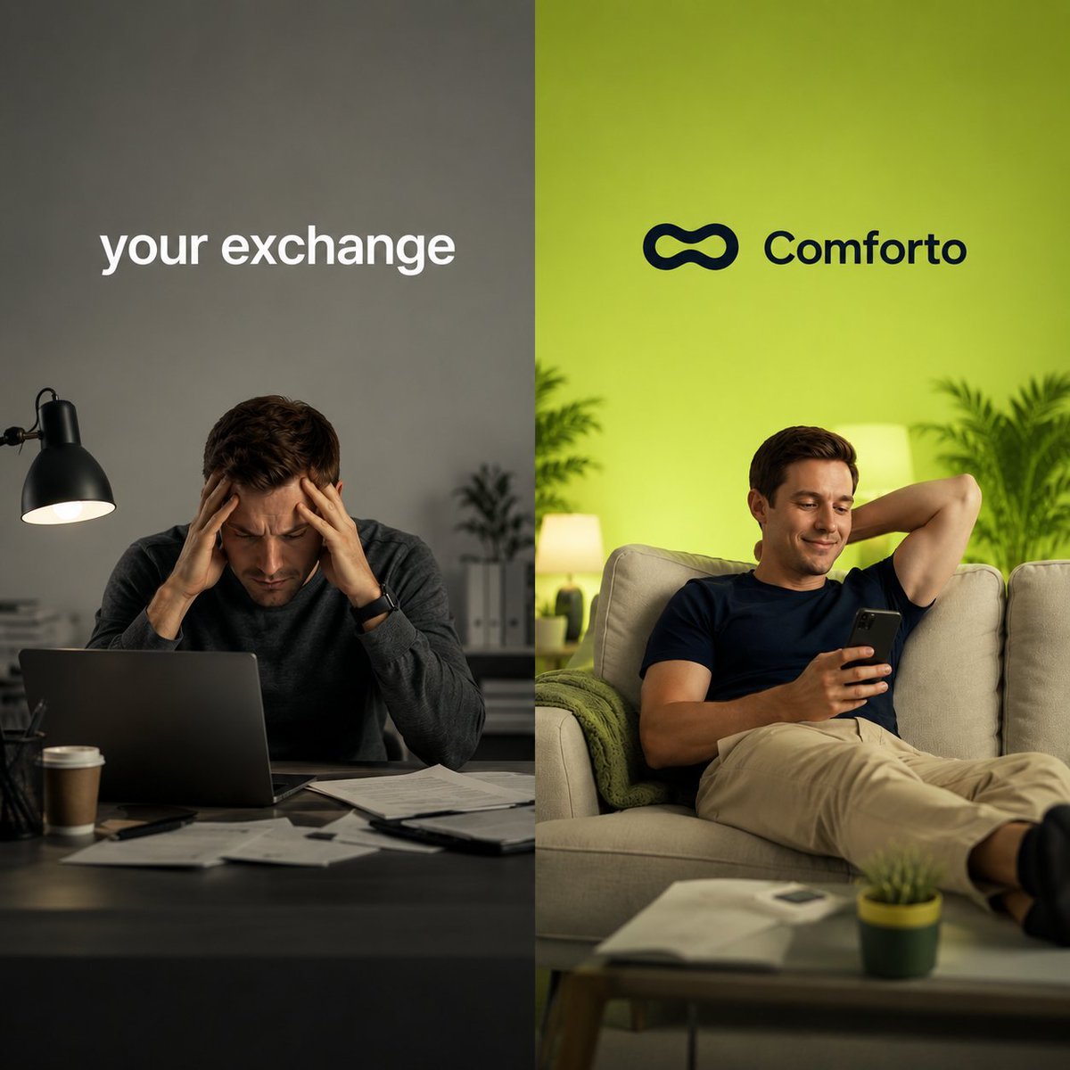 There are two kinds of exchanges.

One is designed for the trader who is stressed. The other is designed for the trader who is comfy. 

The market already has hundreds of the first kind.

We picked the second. Coming soon.