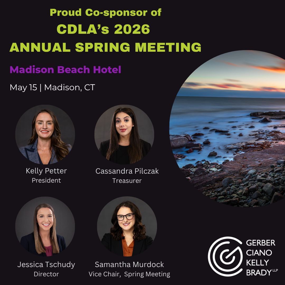 GerberCianoLLP's tweet photo. Proud to coβsponsor the @TweetCDLA 2026 Annual Spring Meeting on May 15 at the Madison Beach Hotel. A day of CLE, connection, and collaboration. Several GCKB attorneys will be thereβstop by and say hello!
#CDLA #LegalNetworking https://t.co/QPAa8ywXSi
