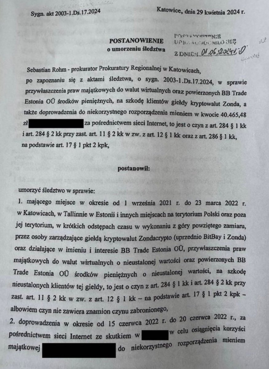 ‼️Umorzyli sprawę Zondacryptow kwietniu 2024 roku,  za rządów Tuska,  gdy ministrem sprawiedliwości był Adam Bodnar ‼️ Gdyż  prokuratur Sebastian Rohn nie widział w tym znamion czynu zabronionego‼️
‼️SKANDAL POWIEDZIEĆ TO ZA MAŁO‼️