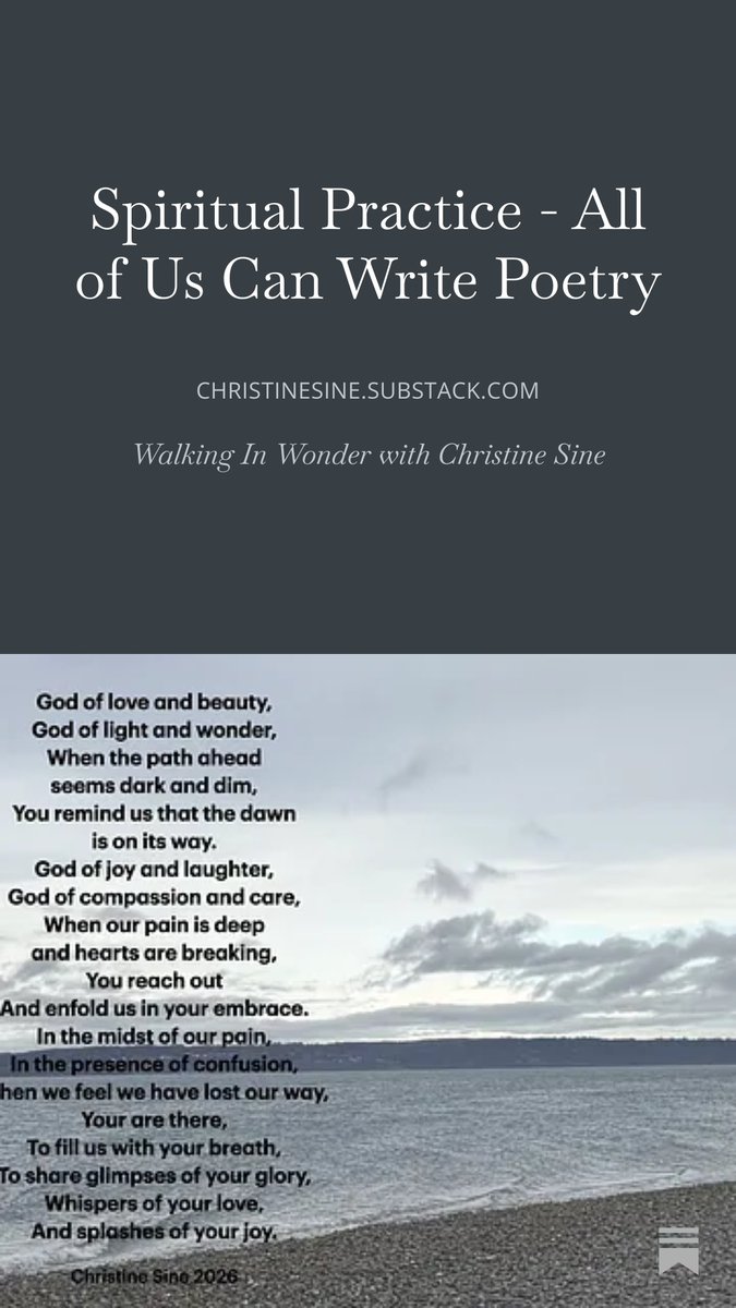 ChristineSine's tweet photo. Spiritual Practice - All of Us Can Write Poetry  https://t.co/WL3kfbLNVu? Today's post is inspired by Pádraig Ó Tuama I thought you would enjoy it. https://t.co/VGJ5r5IzPd
