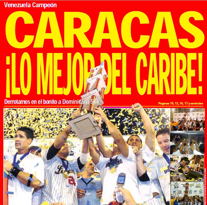 CARACAS ¡LO MEJOR DEL CARIBE! 🏆🦁🇻🇪🌎 Celebrando hoy nuestro aniversario 84 con esta hermosa portada del Diario Meridiano. 

Gran recuerdo del título de los Leones del Caracas en la Serie del Caribe 2006, ganada de forma Invicta y Legendaria. 🚀🚀🚀 TBT Nivel Ultra ⚾️