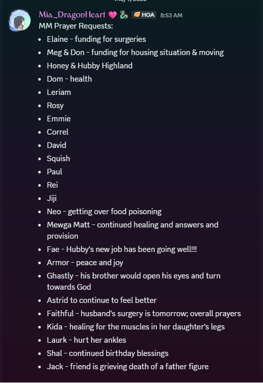 mia_dragonheart's tweet photo. Today's prayer and praise from Midday Manna. If you're in my discord feel free to put in requests any time and feel free to even comment here if you need any prayer 🩷 https://t.co/4aOtvbceb9