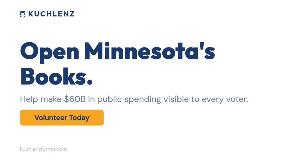 sqlcorpsman's tweet photo. What if every Minnesotan could look up exactly how their city spends money? That's the plan. Volunteer to get @sqlcorpsman on the ballot → https://t.co/iUi8cs1X0r https://t.co/47MB1Xfcko