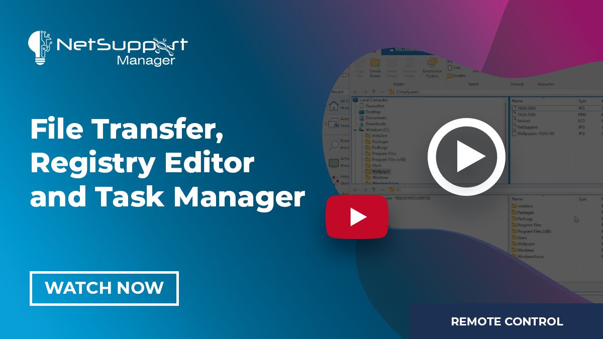 NetSupportNSM's tweet photo. In this part of the video, see how NetSupport Manager puts powerful tools at your fingertips—so you can take action instantly.

✔ Drag-and-drop, copy or delta file transfer between devices
✔ Remote Registry Editor for quick fixes
✔ Remote Task Manager 

https://t.co/eKQzSf4RN7 https://t.co/cIFEbgwOLc