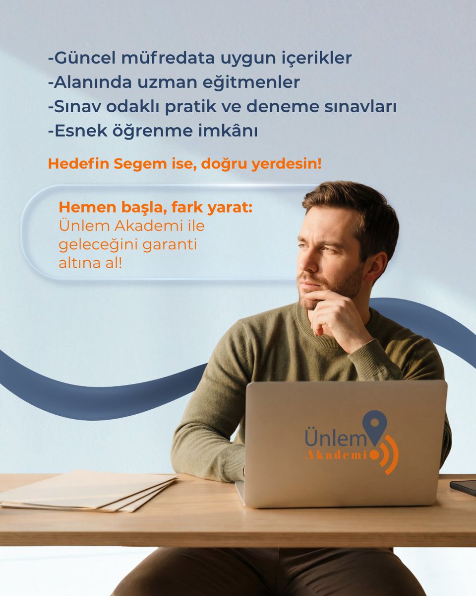 akademiunlem's tweet photo. Bir yıl sonra “keşke başlasaydım” demek istemiyorsan, bugün başla.​

Kariyerin için bir adım at ve SEGEM Hazırlık Eğitimi’ne kaydol!

#ünlemakademi #akademi #eğitim #segemeğitimi https://t.co/dCOoiPIjjr