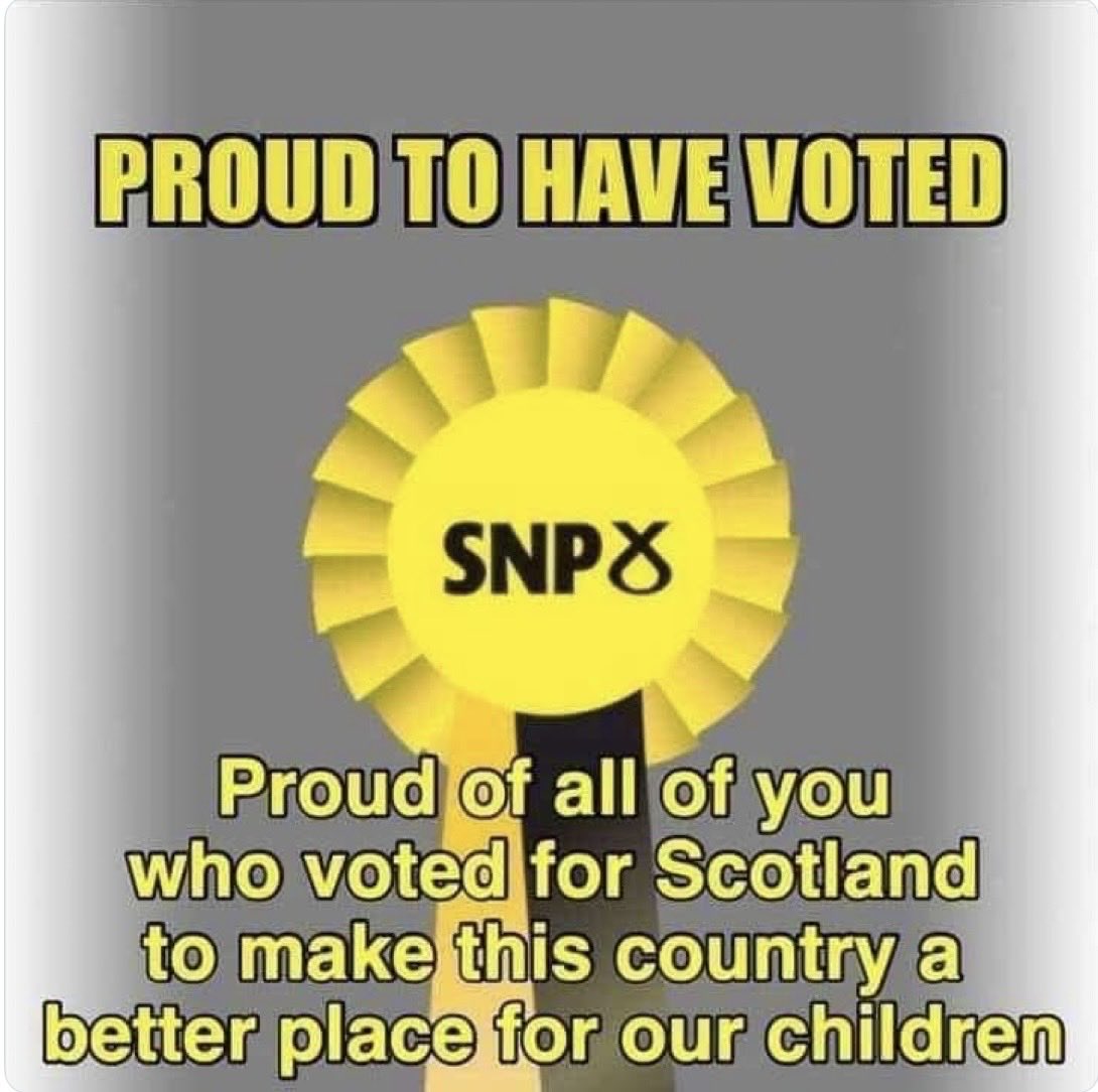 GraemetsmithT's tweet photo. I am very proud to have Voted for the SNP  today along with my family #ScottishIndependence 🏴󠁧󠁢󠁳󠁣󠁴󠁿🏴󠁧󠁢󠁳󠁣󠁴󠁿🏴󠁧󠁢󠁳󠁣󠁴󠁿! https://t.co/J2w2QKLRMu