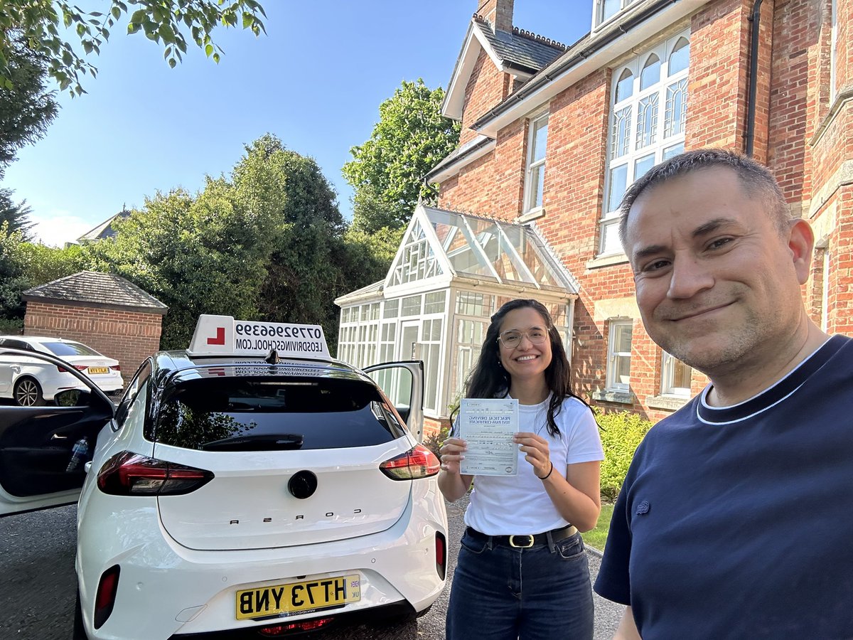 leobsm's tweet photo. Massive congratulations to Concepcion Valencia passing her driving test at Poole test centre with only 1 minor fault! 🙌🏼🇻🇪

https://t.co/UR3qPNAQgZ

WARNING: Getting your license is a good achievement however being a SAFE driver for life is the biggest achievement! https://t.co/HY9avj3XJA