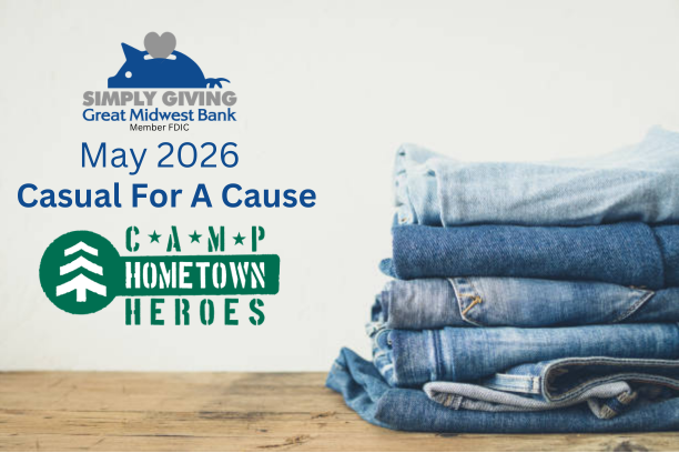 SimplyLocalBank's tweet photo. Shoutout to Camp Hometown Heroes! Our Casual For a Cause for the month of May. Camp Hometown Heroes is a free, week-long overnight summer camp for children and siblings of fallen U.S. Service members. 

Member FDIC https://t.co/T4B0exEwBM