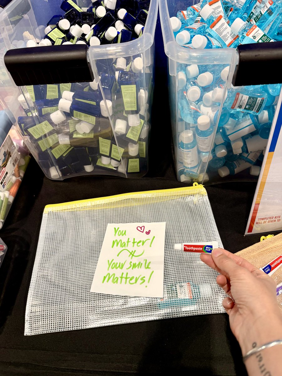 holbertbraces's tweet photo. 🦷🪥 Katie at the AAO in Orlando helping assemble hygiene bags for adults and children in underserved communities. It's a simple reminder that every smile matters and every person matters. 

You Matter. Your Smile Matters. 🫶
#HolbertFamilyOrthodontics #YourSmileMatters https://t.co/8QjZ0t1FtT