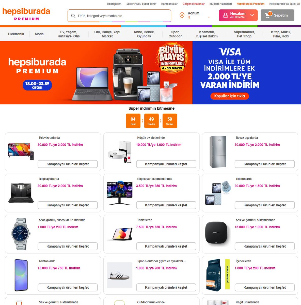 CihazTV's tweet photo. 💥Hepsiburada'da HB Premium ve Visa kullanıcılarına özel indirimler var. Aşağıdaki linkten tüm indirimli ürünlere göz atabilrisiniz: 
🔗 https://t.co/2k1zDKn4Hj

#işbirliği #hepsiburada https://t.co/PvUFoqNSe9