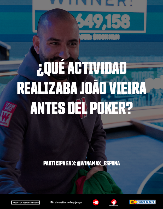 Winamax_Espana's tweet photo. 🎁 ¡SORTEAMOS UN TICKET DE 10 €!

🇵🇹 ¡COMIENZA EL ESTORIL POKER FEST!

🎤 Y te preguntamos: ¿Qué actividad practicaba Joao Vieira antes del poker?

🔁 Síguenos + RT + Respuesta y Nick Winamax. https://t.co/71WB1av5Yq