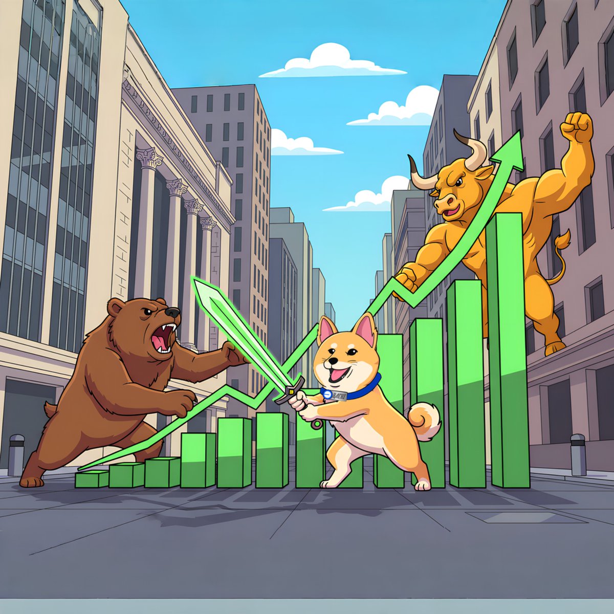Bears attack.  
Bulls push forward.  

But Bachi? 

She survives both…  
and keeps climbing…

#Bachi #Base #Basememe #memecoin